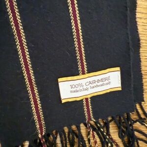 Scarf - Cashmere 100% - Black & Burgundy